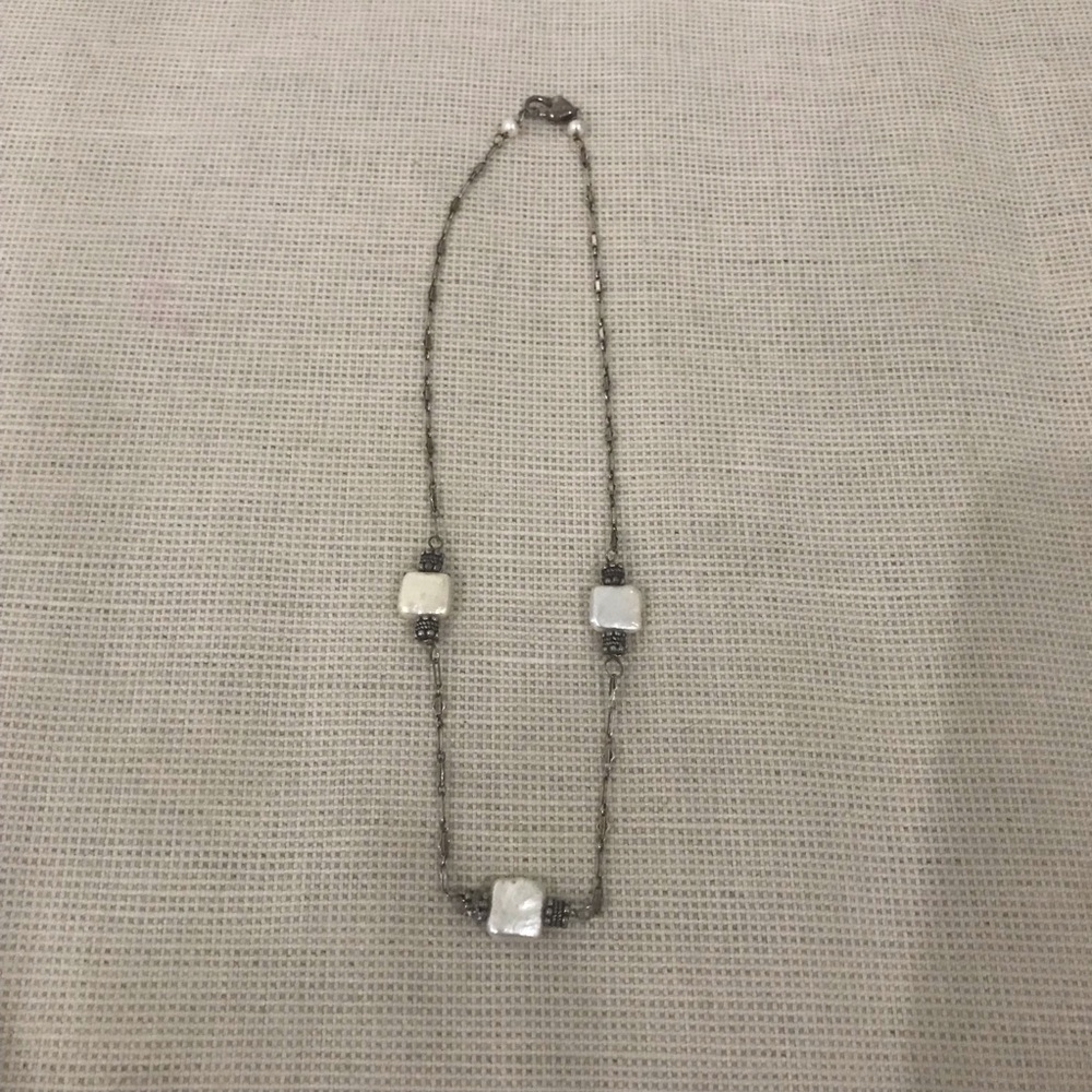Brighton Square Pearl Chain Necklace